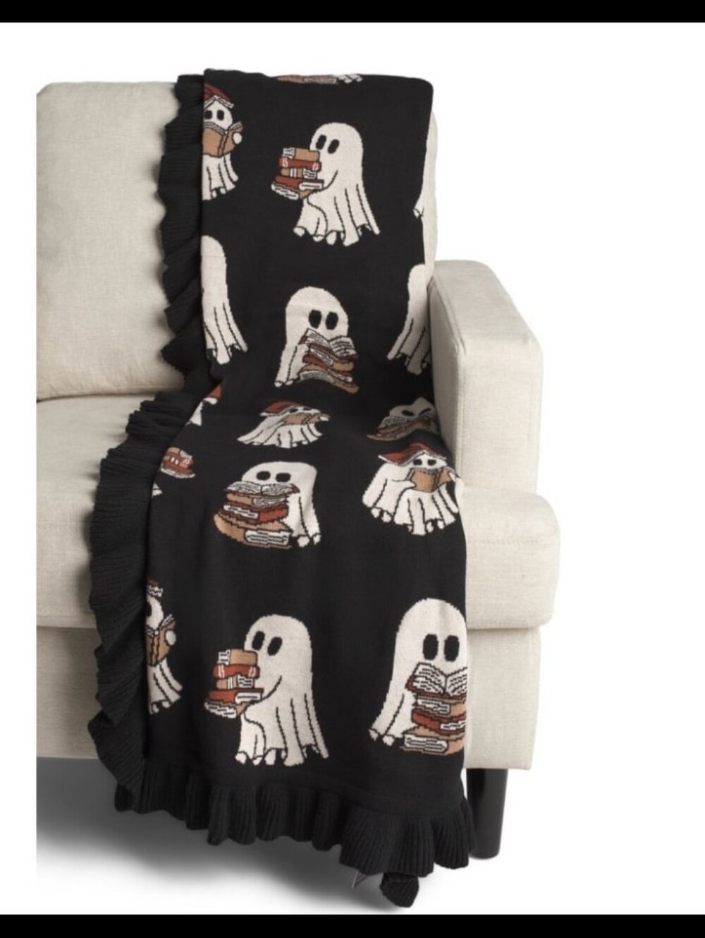 Ghost Reading Book Blanket - NWT - 2026